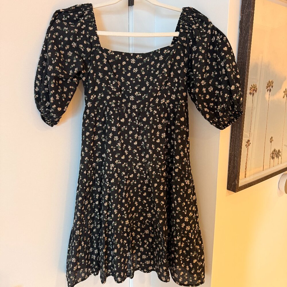 WAYF Windham Printed Puff Sleeve Dress